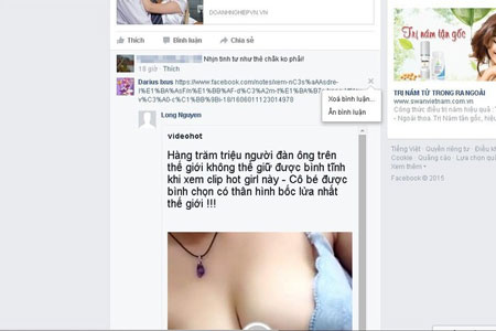 Giăng bẫy bằng clip “nóng” để chiếm tài khoản Facebook