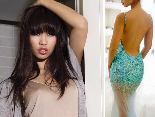 Siêu mẫu Hà Anh thử váy cưới màu xanh ngọc trước lễ đính hôn