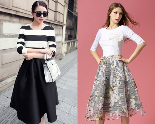 Chân váy xòe bồng cuốn hút cho bạn gái tung tăng ngày cuối tuần