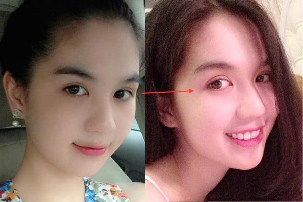 Mí mắt của người đẹp dường như được nhấn to hơn  làm tăng thêm phần trẻ trung, đáng yêu.