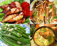 Gỏi lươn, mực trứng rán vàng đổi vị cho ngày mưa gió