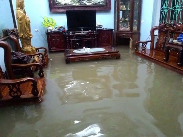 Hình ảnh tại một nhà dân đã đi sơ tán.