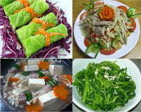 Mâm cơm trưa ít thịt nhiều rau chồng con vẫn thi nhau gắp