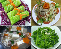 Mâm cơm trưa ít thịt nhiều rau chồng con vẫn thi nhau gắp