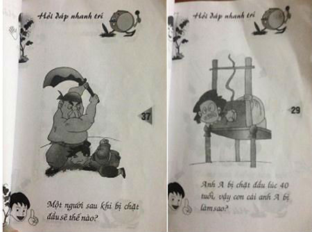 Dư luận lại xôn xao đưa chuyện chặt đầu vào sách cho trẻ em