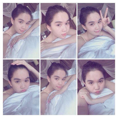 Nữ hoàng nội y không ít lần khoe ảnh mặt mộc.