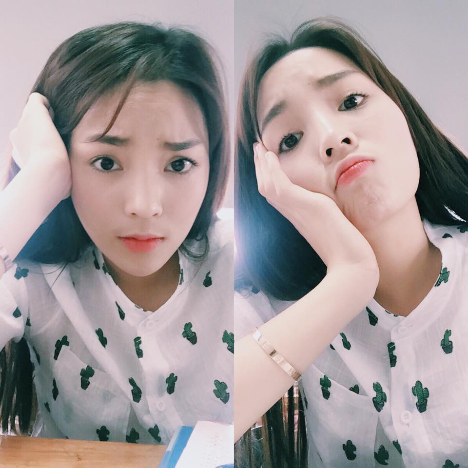 Hoa hậu Kỳ Duyên lộ gương mặt khó hiểu và 'làm xấu' đáng yêu.
