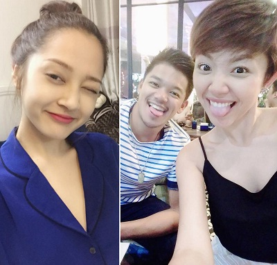 Bảo Anh khoe
