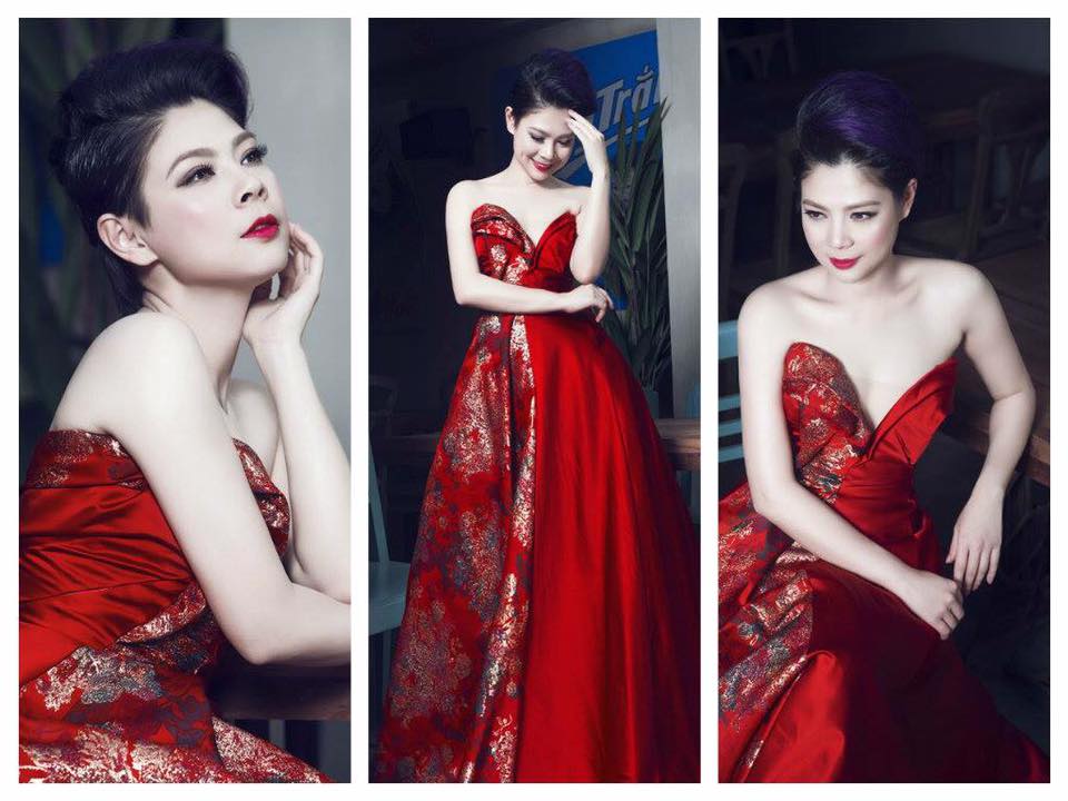Thanh Thảo quyến rũ với đầm gam đỏ. Có thể nói, nữ ca sỹ ngày càng đẹp dần theo thời gian.