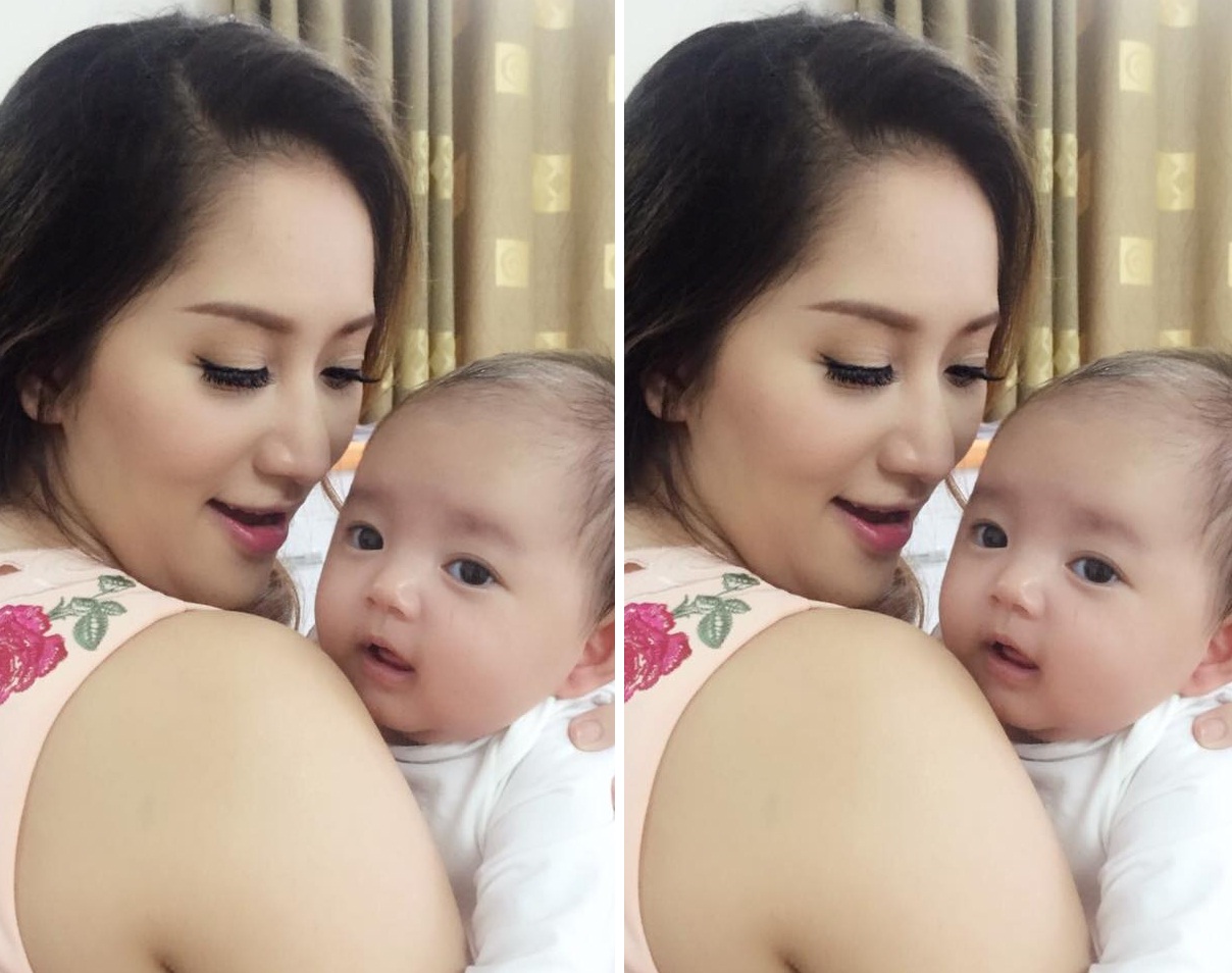 Khánh Thi khoe con trai ngộ nghĩnh giống