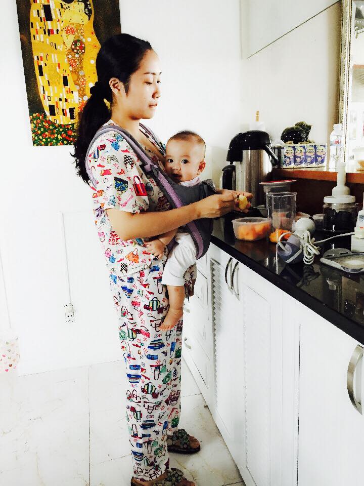 Ốc Thanh Vân là một bà mẹ rất đảm đang.