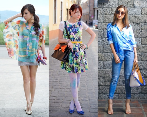 Trang phục loang màu nước - Mặc đẹp cũng là nghệ thuật