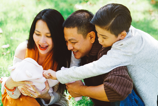 Gia đình hạnh phúc của Kim Hiền được nhiều người ngưỡng mộ.