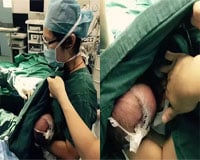Nữ y tá vừa Shbet888 tiền thưởng cực khủng vừa cho bú trên bàn mổ gây xúc động