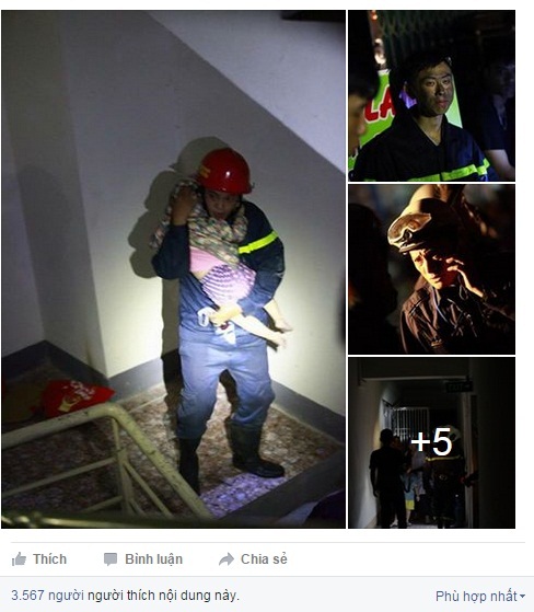 Những hình ảnh rơi nước mắt trong vụ cháy chung cư Xa La