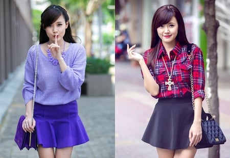 Mix đồ với chân váy sành điệu, trẻ trung như hotgirl Midu