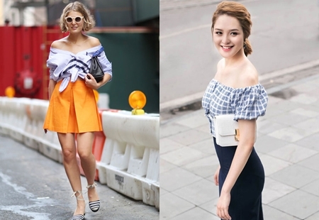 Áo trễ vai gợi cảm cho phái đẹp xuống phố cuối tuần