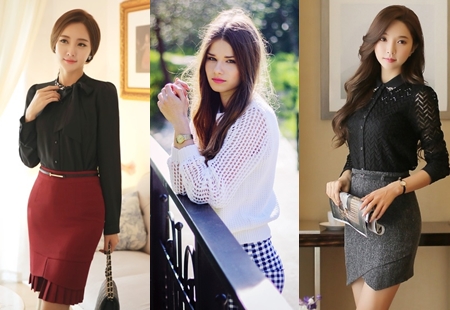 Những mẫu chân váy bút chì thu đông 2015 cho phái đẹp