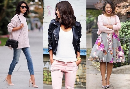 Cách mix đồ nữ đẹp với trang phục màu hồng pastel