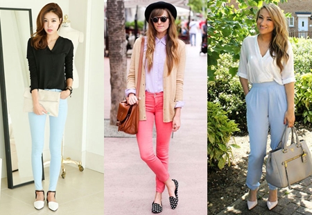 Quần màu pastel - xu hướng hot của giới trẻ mùa thu 2015