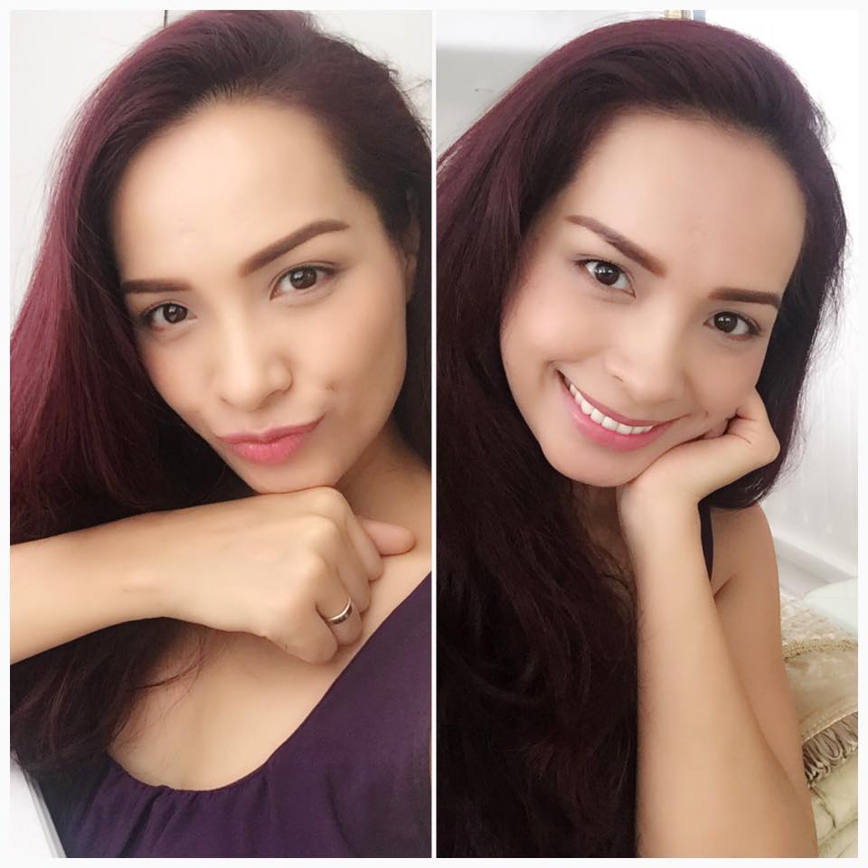 Thúy Hạnh selfile và hỏi 'Góc nghiêng trái và góc nghiêng phải, bên nào đẹp hơn?'.