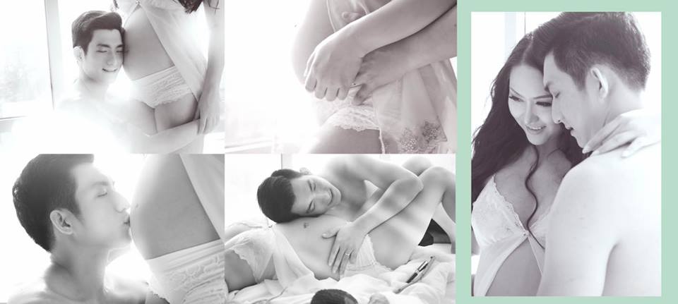 Phi Thanh Vân khoe bụng bầu '26 tuần rồi nhé'.