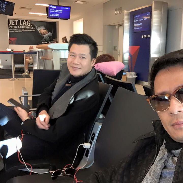 Bằng Kiều hào hứng khi được gặp Quang Dũng 'Bảnh mắt ra đã gặp nhau ở sân bay rồi...'.