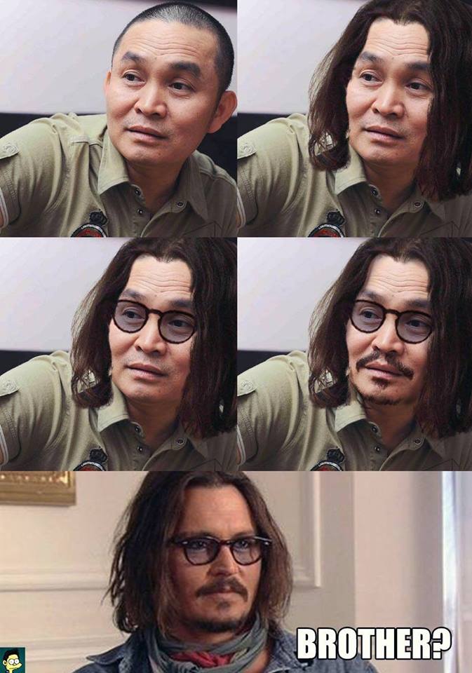Xuân Hinh 'Chả có nhẽ em lại có họ hàng với Johnny Deep'.