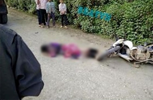 Cố vượt xe tải, người mẹ trẻ địu con 9 tháng ngã ra đường tử vong
