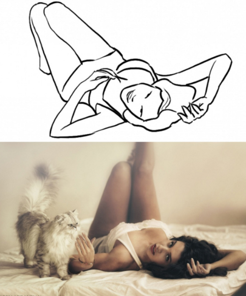 8. Mặc đồ sexy, mắt hướng ra xa: Chỉ cần nằm thôi nhưng bạn cũng sẽ tạo ra cả tá ảnh vừa nóng bỏng, vừa hút mắt, vừa bí ẩn.