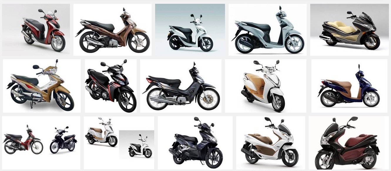 Bảng giá các mẫu xe máy Honda 2016 mới nhất