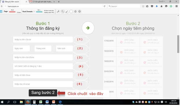 Hơn 3.000 liều vacxin dịch vụ sẽ đăng ký vào ngày 8/3