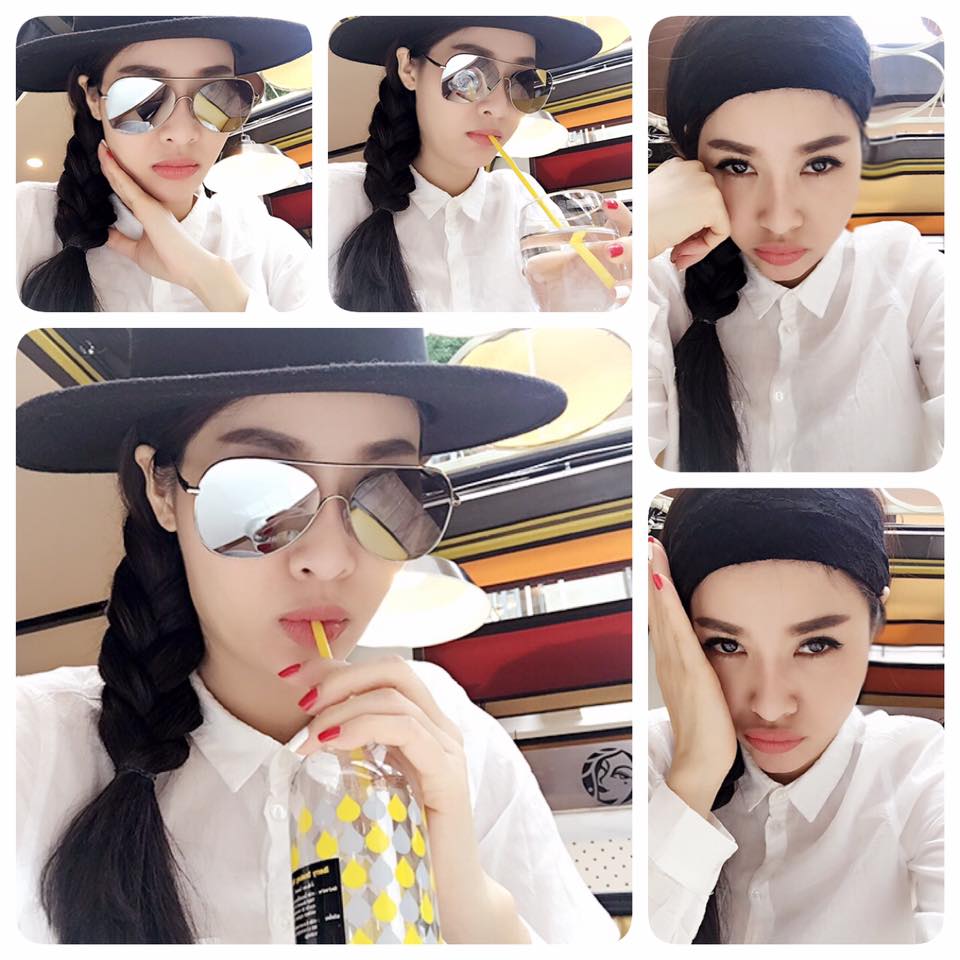 Người đẹp Quế Vân biểu cảm gương mặt đa sắc thái khiến nhiều người thích thú.