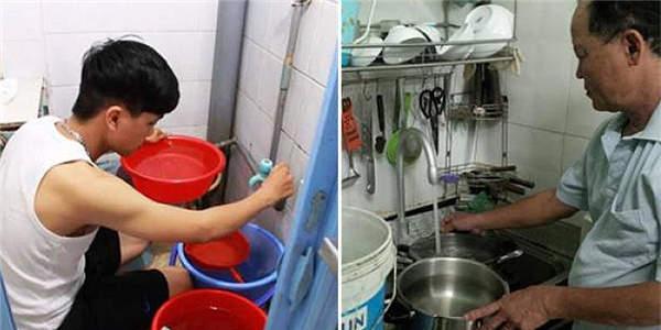 Hàng loạt khu dân cư ở nội thành Sài Gòn bị cúp nước