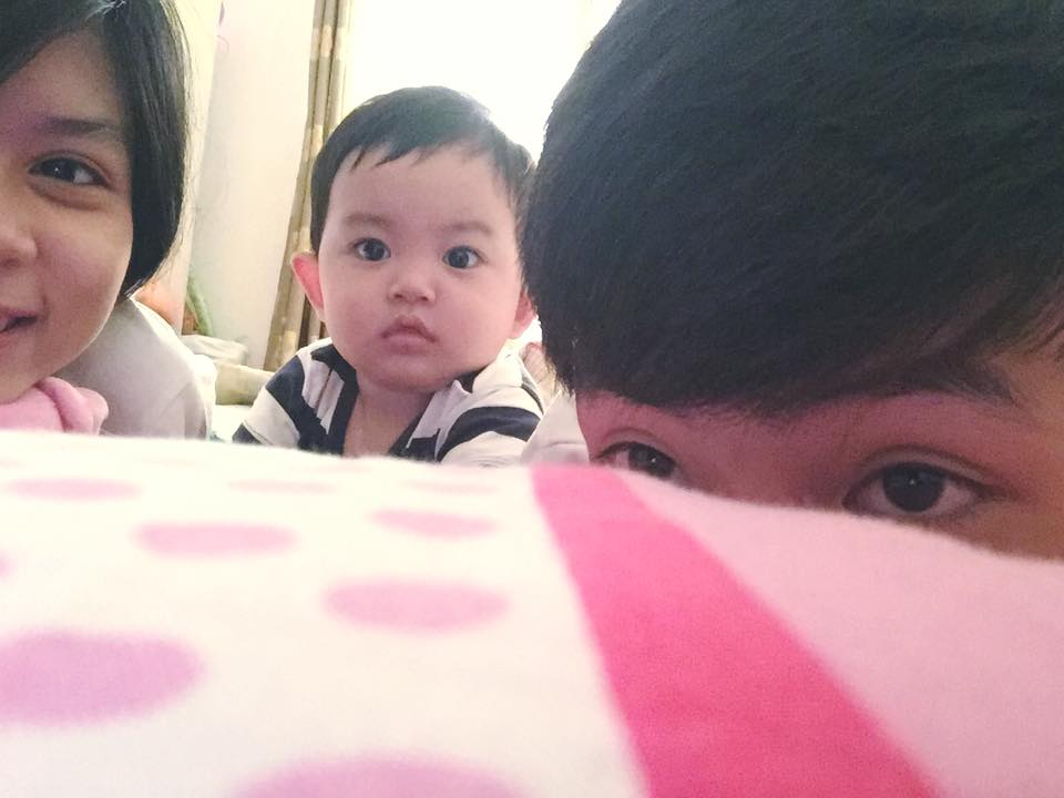 Phan Hiển khoe ảnh con trai Kubi bé bỏng \'Tối rồi đi ngủ thôi, nhớ nó quá à\'.