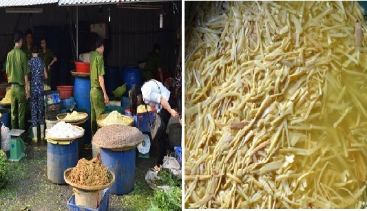 Phát hiện hàng tấn măng “ngậm” chất ô vàng và hôi thối tại Huế