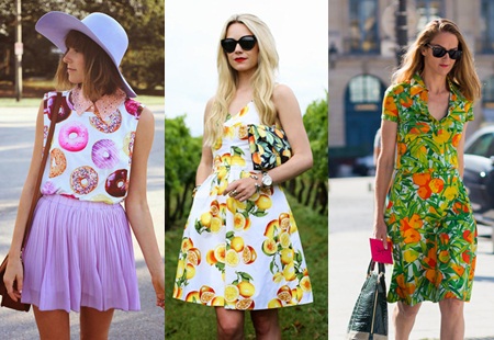 Hè mát rượi với váy áo họa tiết trái cây hot nhất 2016