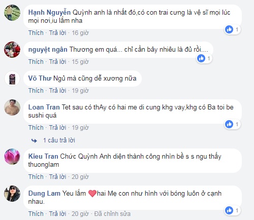 Nhiều người dành cho Trương Quỳnh Anh lời ngợi khen cùng sự ngưỡng mộ.