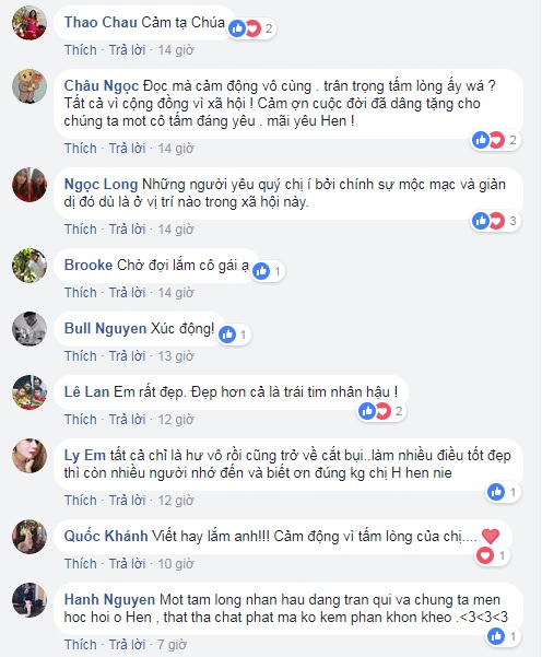 Nhiều người xúc động và dành lời ngợi khen cho Hoa hậu H'Hen Niê