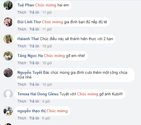 Nhiều người dành lời chúc mừng đến Khánh Thi và Phan Hiển