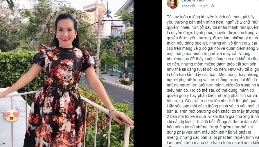 Chia sẻ mới nhất của bà xã Bình Minh