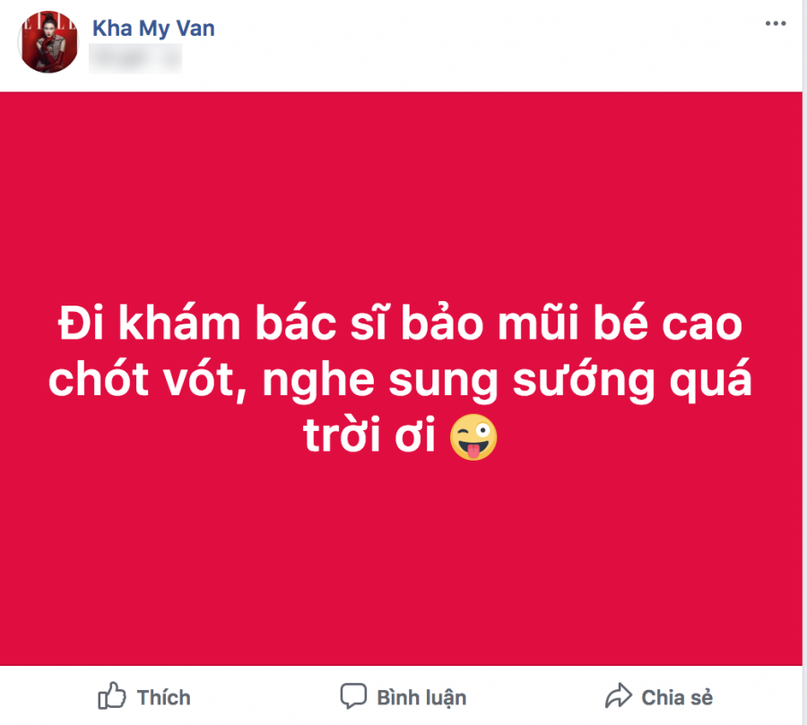 Kha Mỹ Vân thông báo tin vui đến người hâm mộ