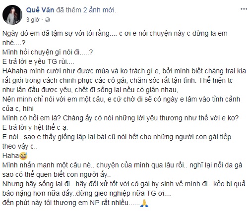 Quế Vân cảnh cáo Trường Giang