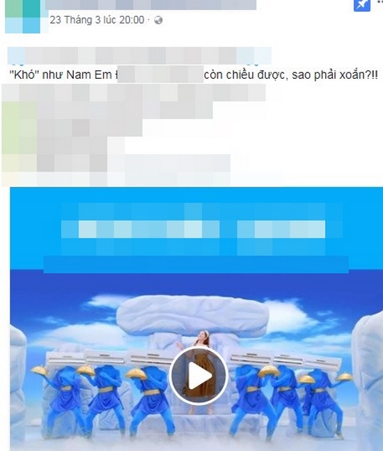 Clip quảng cáo của Nam Em được tung ra cách đây 2 ngày, trước lúc có tin cô nàng nhập viện.