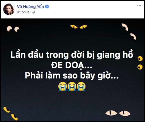 Võ Hoàng Yến hoảng hốt chia sẻ dòng trạng thái ngắn nhưng đầy ẩn ý, 