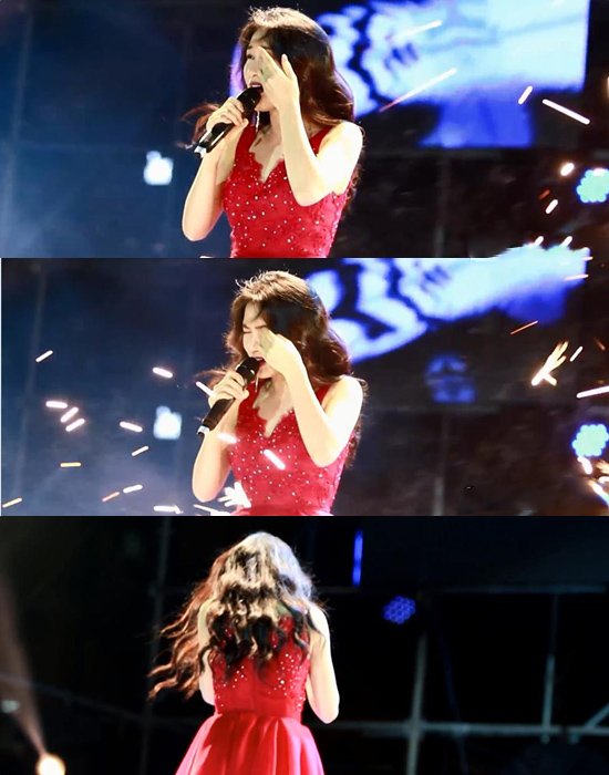 Tại một chương trình âm nhạc, sự cố đã bất ngờ xảy ra với Hòa Minzy. Cụ thể, khi đang trình diễn ca khúc Tìm một nửa cô đơn, thì pháo hoa phía trước nữ ca sĩ được bắn lên. Ngay sau đó, cô bất ngờ bị 1 vật thể lạ vướng vào mắt và phải liên tục dùng tay để lấy ra.