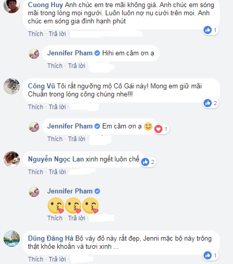 Nhiều người dành lời ngợi khen cho nhan sắc ngày càng xinh đẹp của Jennifer Phạm.