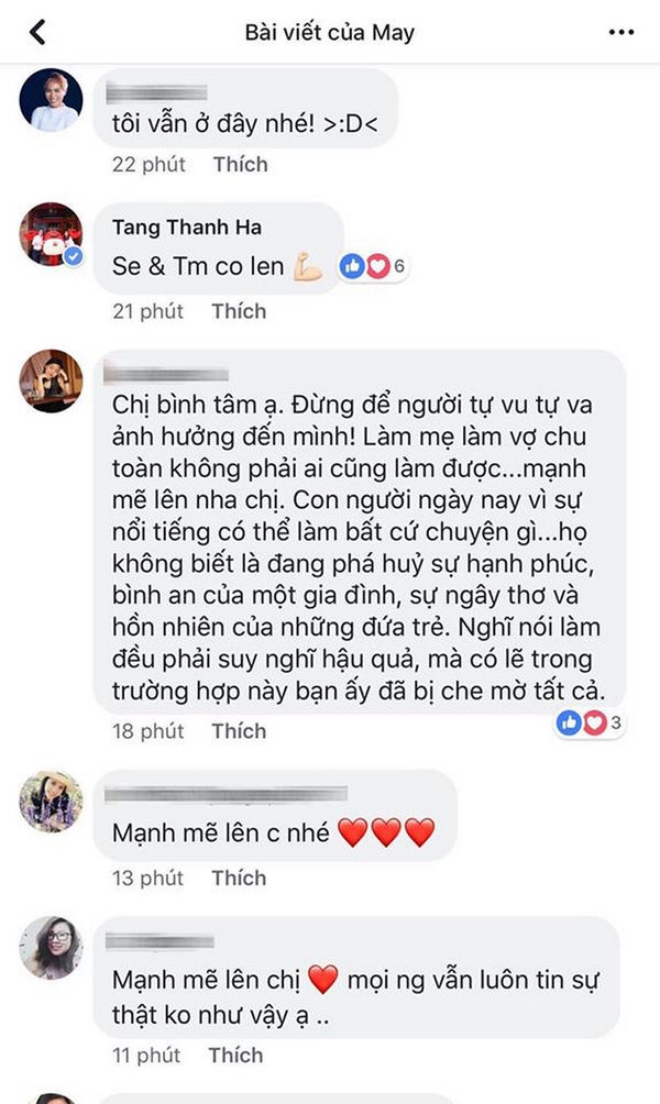 Tăng Thanh Hà và bạn bè của vợ chồng Phạm Anh Khoa lên tiếng bênh vực