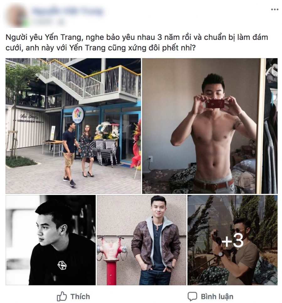Lộ diện người yêu đẹp trai của ca sĩ Yến Trang.