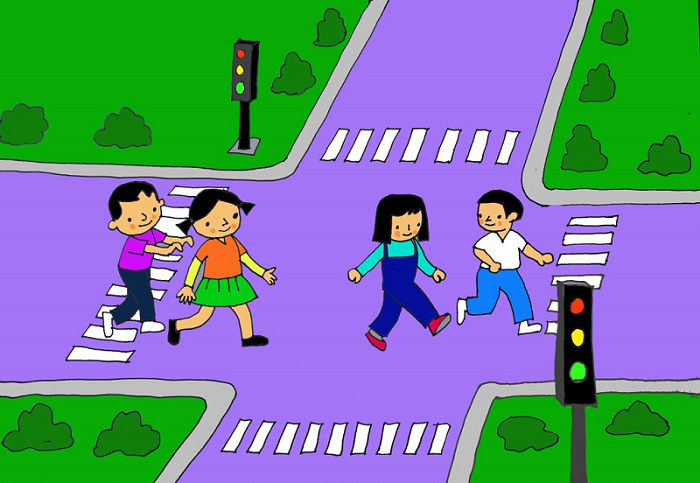 Bố mẹ cần nhắc nhở con những quy tắc sang đường cơ bản. Ảnh: Internet